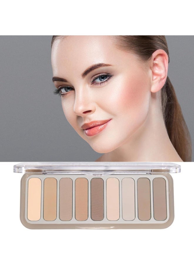 ChicAbode Eyeshadow Palette, Matte Naked Eyeshadow Pallet with Brush，Highly Pigmented Blendable Shades Neutral Nude Eye Shadow Makeup for Older Women，Naturing-Looking，Long-Wearing（Cold Cement） - Image 5